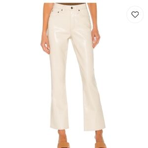 Agolde 27 Recycled Leather boot Pants Powder